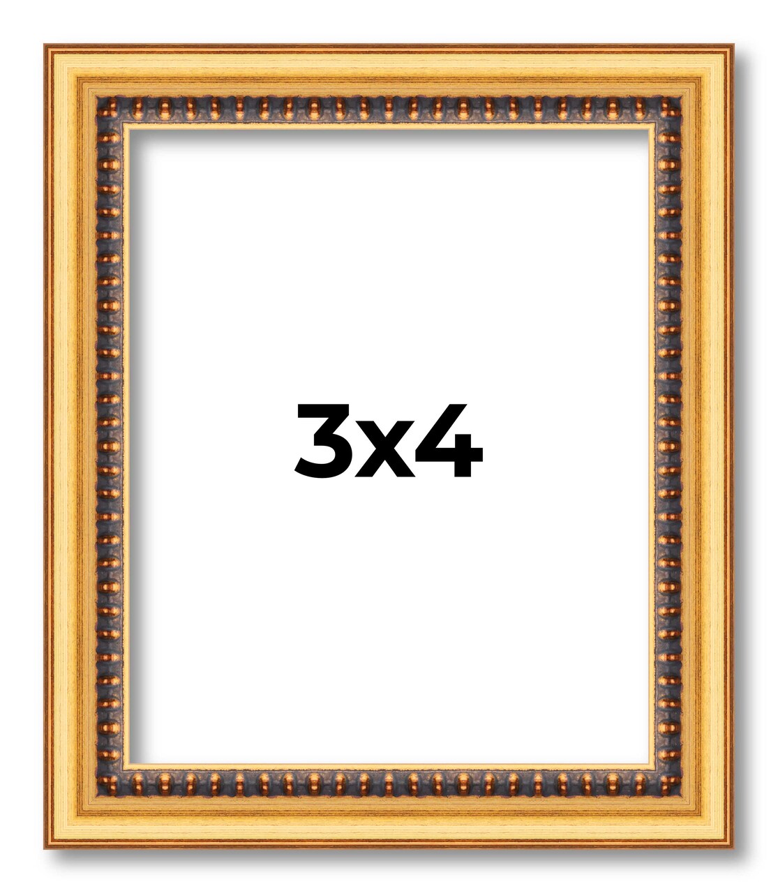 Photo Size Classic Modern Gold Frame - UV Acrylic, Foam Board Backing, Hanging Hardware